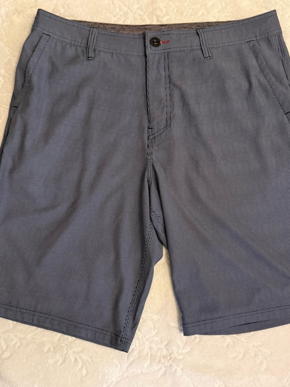 O'Neill Men's Navy Gray Flat-Front Performance Shorts